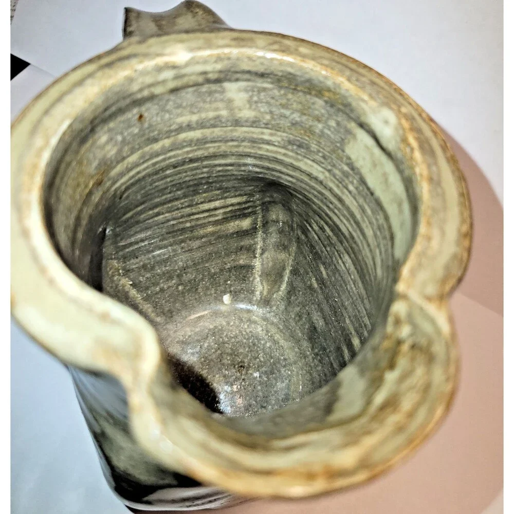 Handcrafted Mid-Century Modern Studio Pottery Pitcher